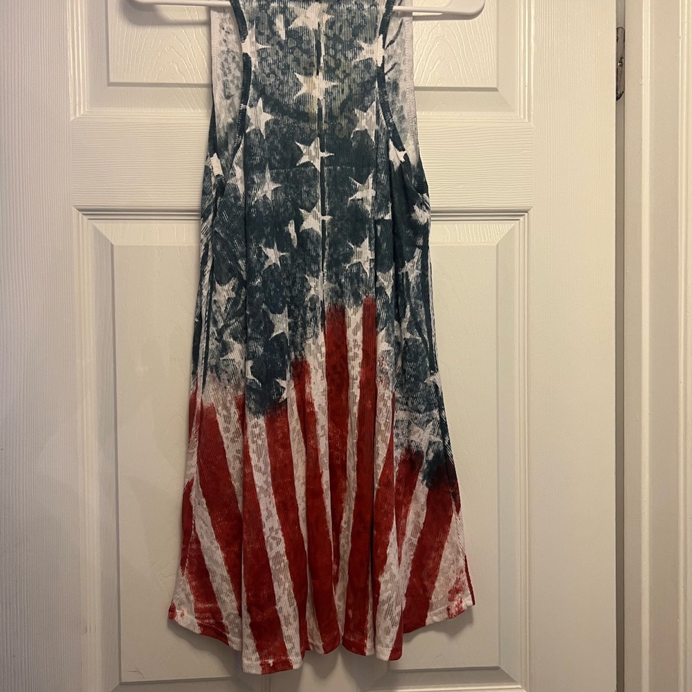 American Flag Sleeveless Tank Top Size S NWT $19
